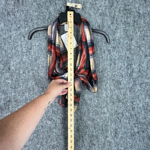 A.W. Items Scarf Womens Silk Feel‎ Pre-Tie Business Formal Office Rosette - Picture 4 of 5